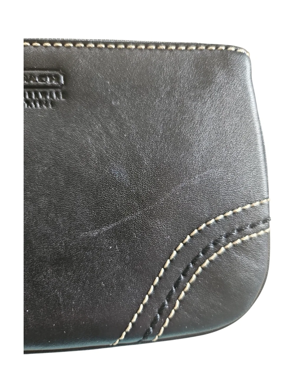 Vintage Coach SoHo Black Leather Wristlet - Picture 5 of 6